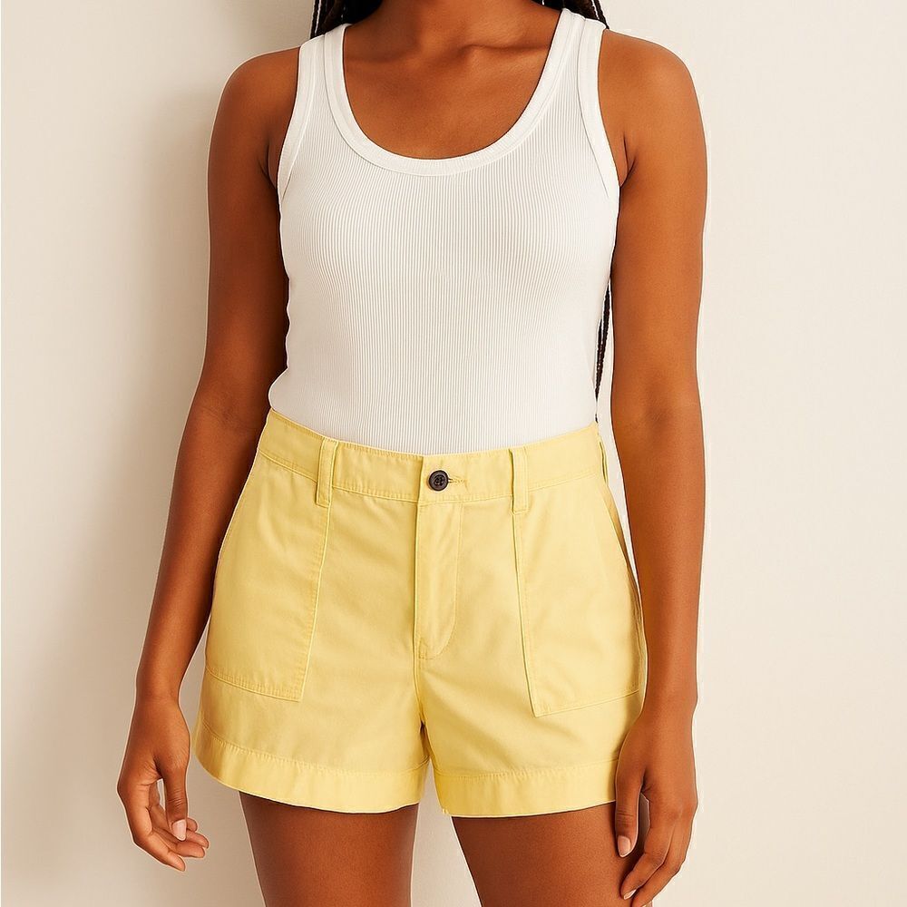 J.Crew Yellow City Fit 100% Cotton Cargo Shorts